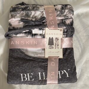 Danskin Charcoal Gray and Blush Pink 3-Piece Pajama Set